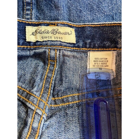 Vintage Eddie Bauer Y2K Denim Pencil Skirt Size 10 High Waist 90s Grunge Mom - Picture 4 of 5